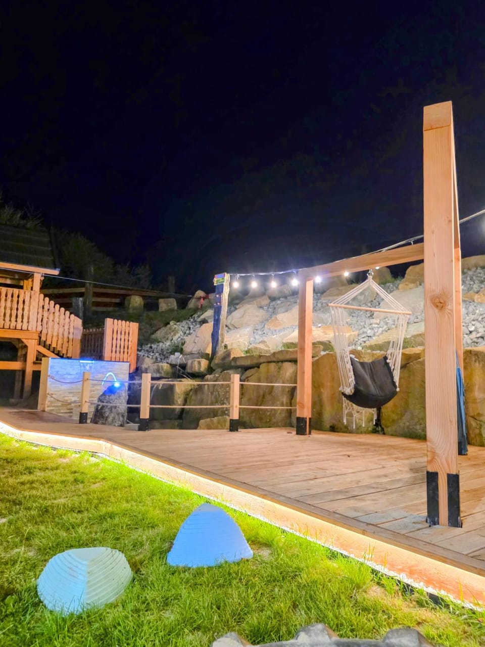 Night, Garden, Garden view