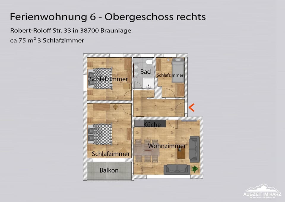 Auszeit im Harz Haus 3 Wohnung 6 Apartment in Braunlage