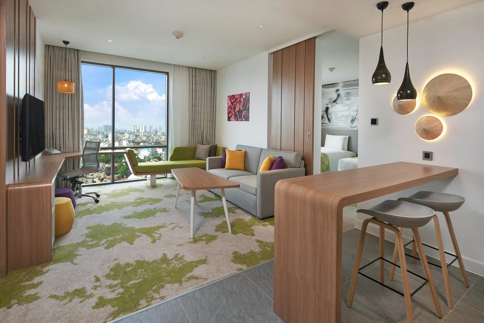 Living room, City view