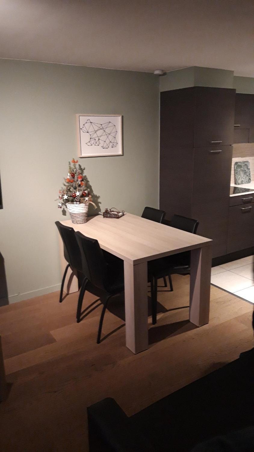 Property building, Living room, Dining area
