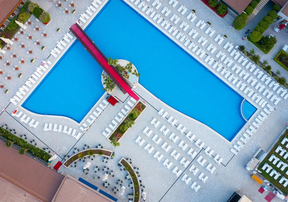Day, Bird's eye view, Swimming pool, sunbed