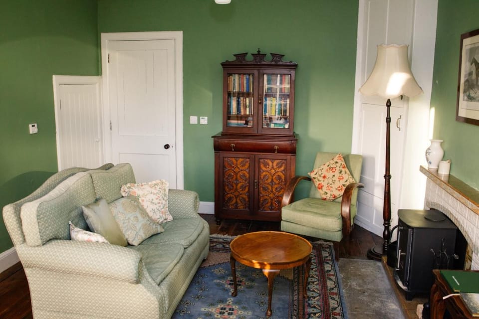 Library, Living room, Seating area, fireplace