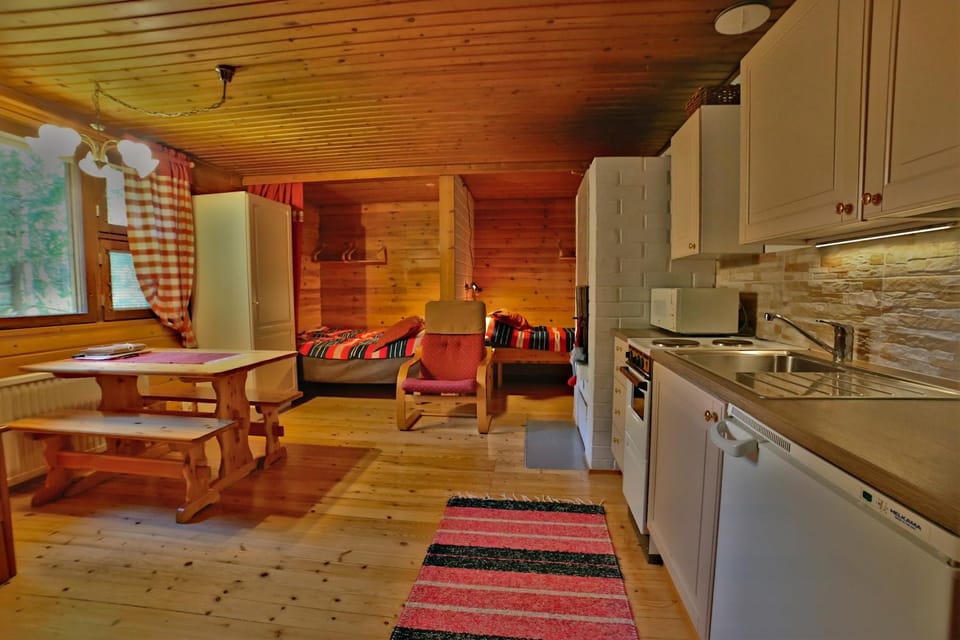 Bed, Kitchen or kitchenette, Living room, Photo of the whole room, Seating area, Dining area, Bedroom, fireplace, internet, microwave, oven, stove, wardrobe
