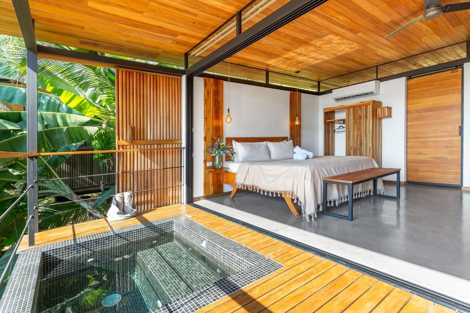 Bed, Photo of the whole room, Bedroom, Swimming pool, wardrobe