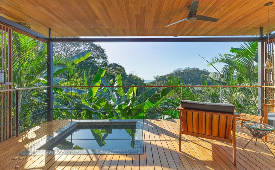 View (from property/room), Balcony/Terrace, Balcony/Terrace, Garden view, Sea view, Swimming pool