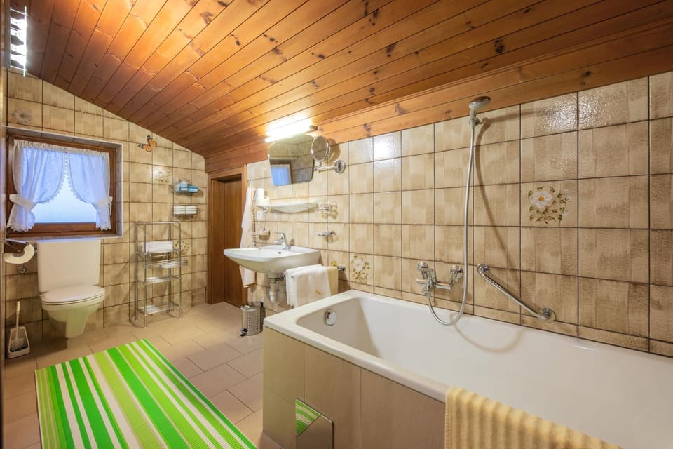 Toilet, Bathroom, Bath, hair dryier, towels