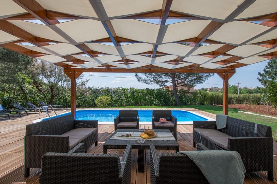 Patio, Pool view