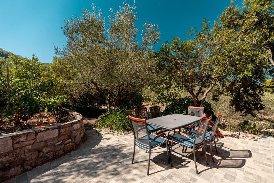 Patio, Day, Natural landscape, Garden, Dining area, Garden view