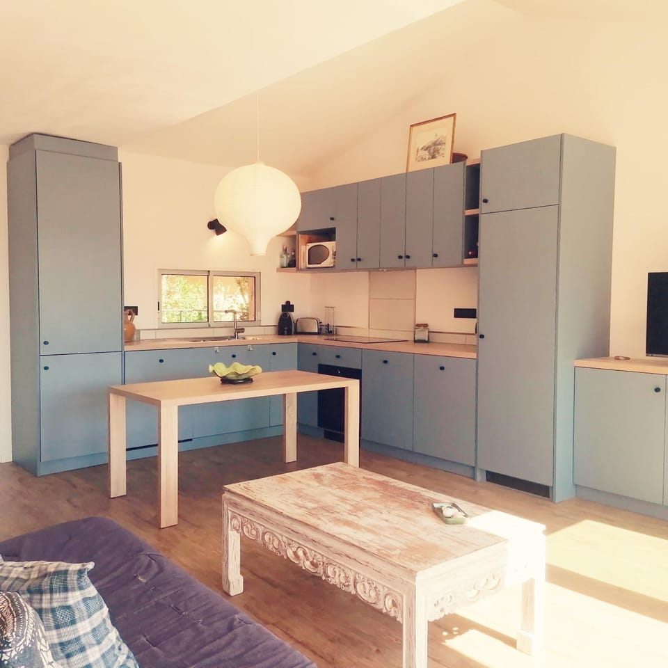 Kitchen or kitchenette, Living room, Dining area, minibar, pet friendly, stove