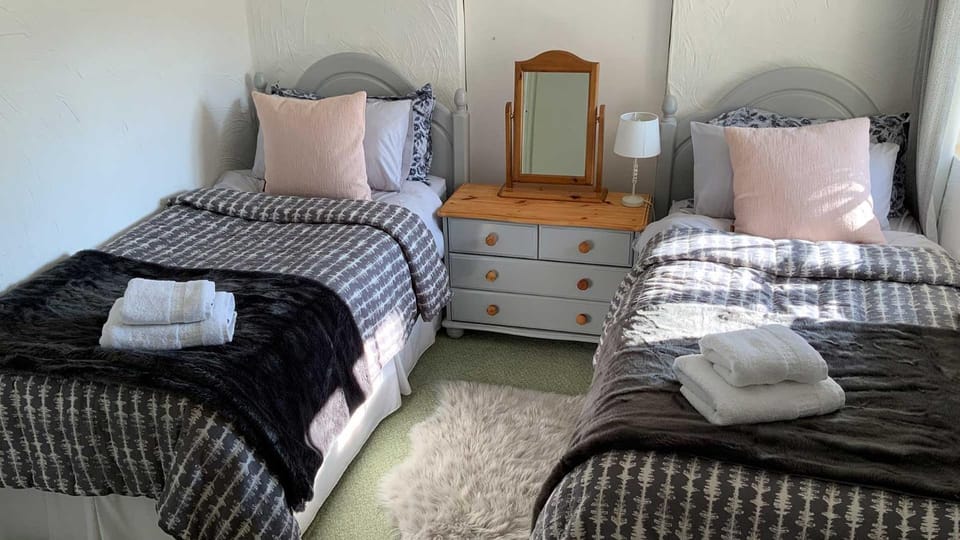 Bed, Photo of the whole room, Bedroom, towels, wardrobe