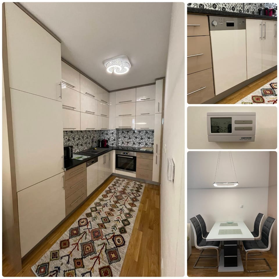 Dining area, internet, washing machine, kitchen