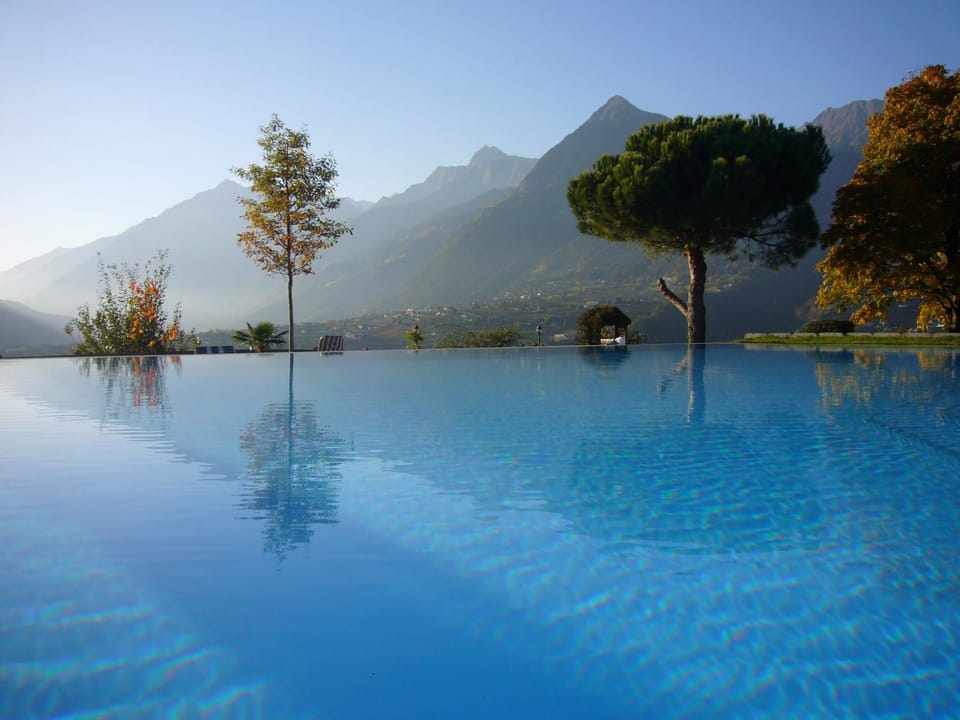 Natural landscape, Mountain view, Swimming pool