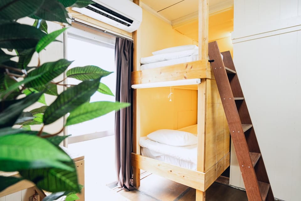 Bed, Photo of the whole room, Bedroom, bunk bed, wardrobe