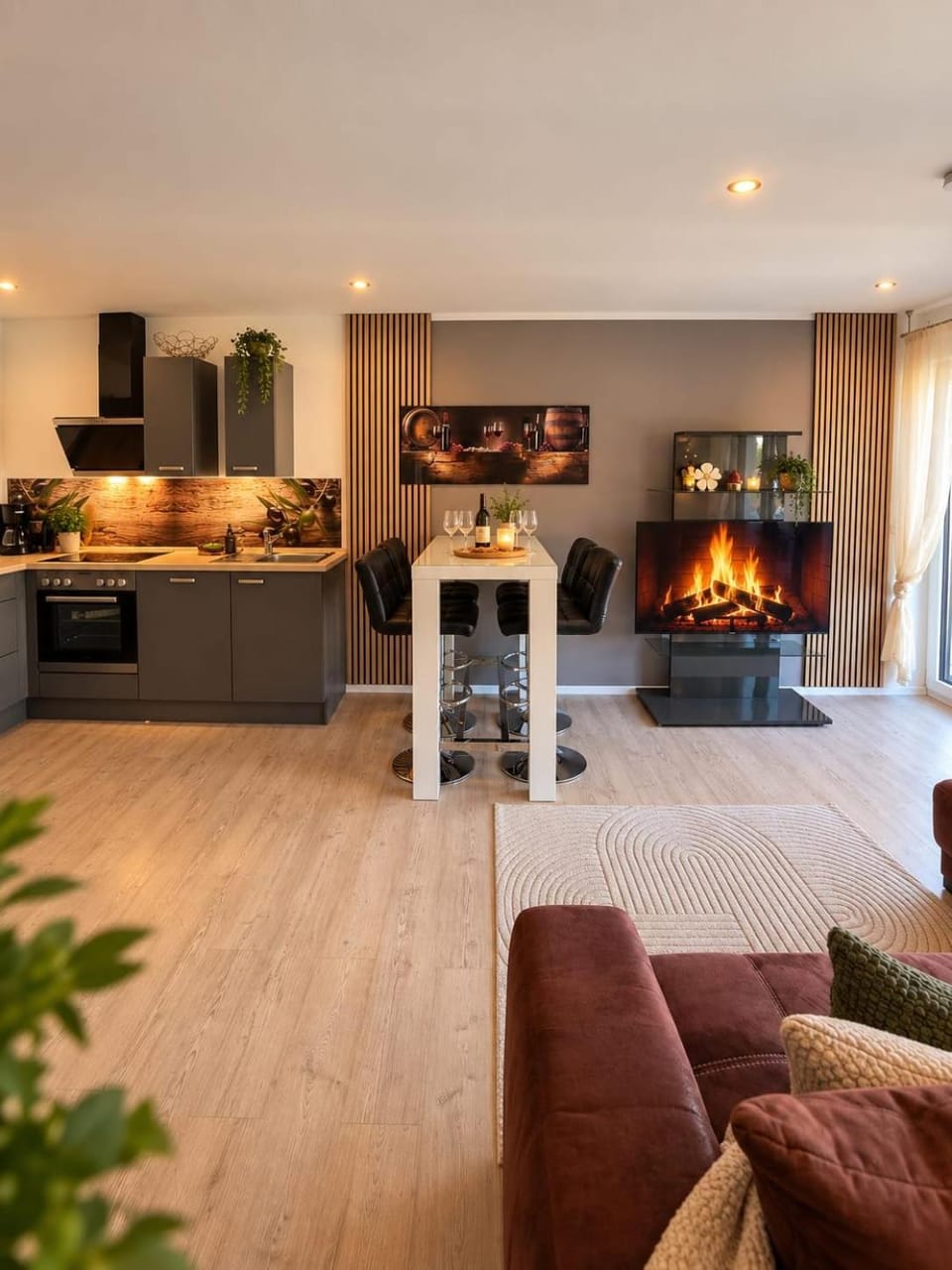 Living room, Dining area, kitchen