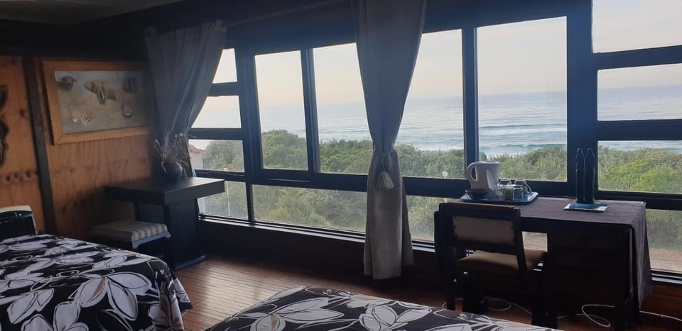 Bed, Sea view