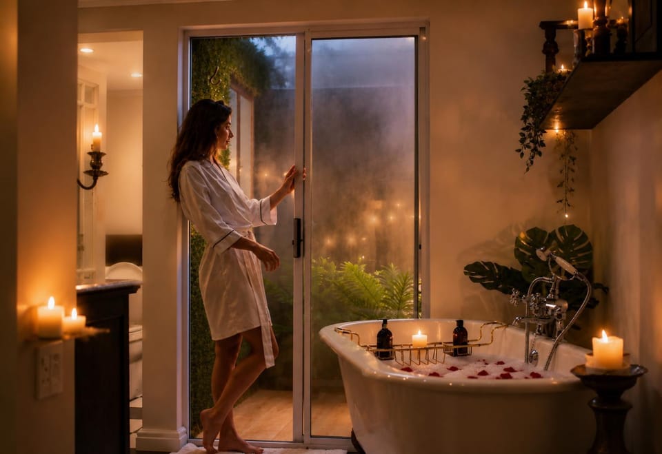 Shower, Night, Bath