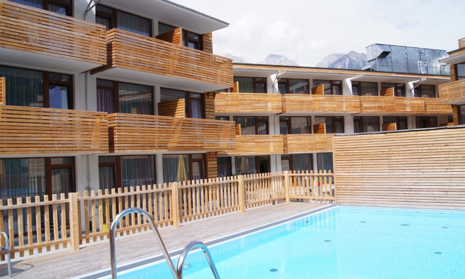 Property building, Day, View (from property/room), Balcony/Terrace, Pool view, Swimming pool