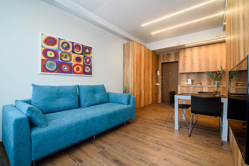 Kitchen or kitchenette, Living room, Dining area