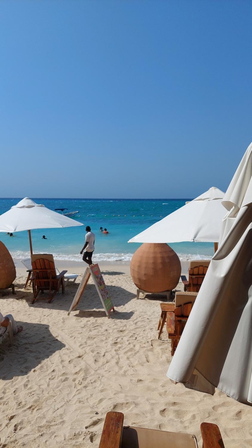 Day, Beach, Sea view, sunbed