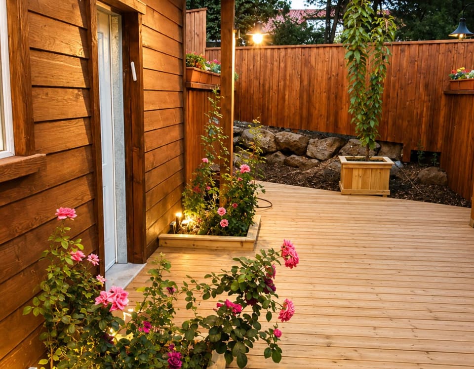 Patio, Spring, Day, Garden, Garden view