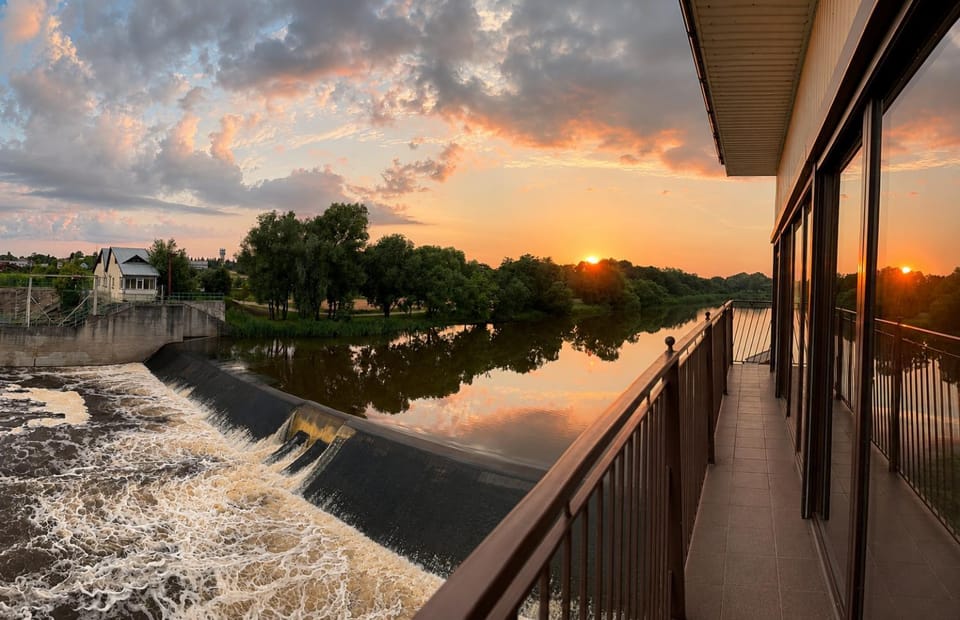 Property building, Natural landscape, River view