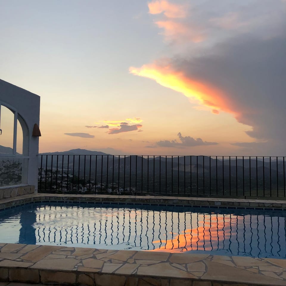 Swimming pool, Sunset