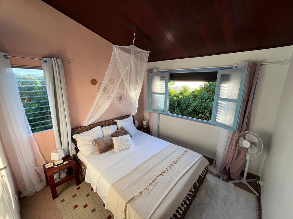 Bed, Photo of the whole room, Bedroom, Garden view