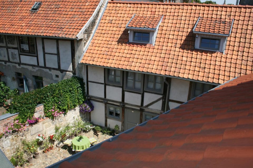 Patio, Facade/entrance, Bird's eye view