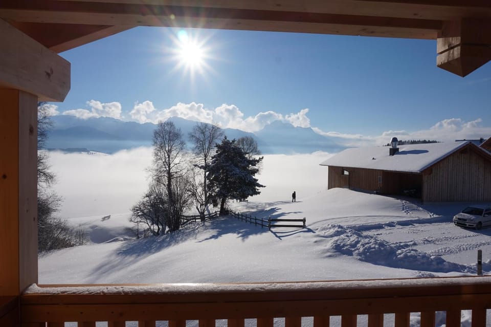 Winter, Balcony/Terrace, Lake view, Mountain view