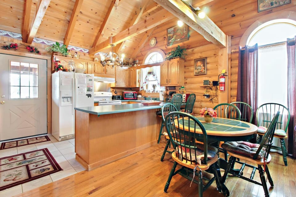 Kitchen or kitchenette, Dining area, microwave, oven, stove
