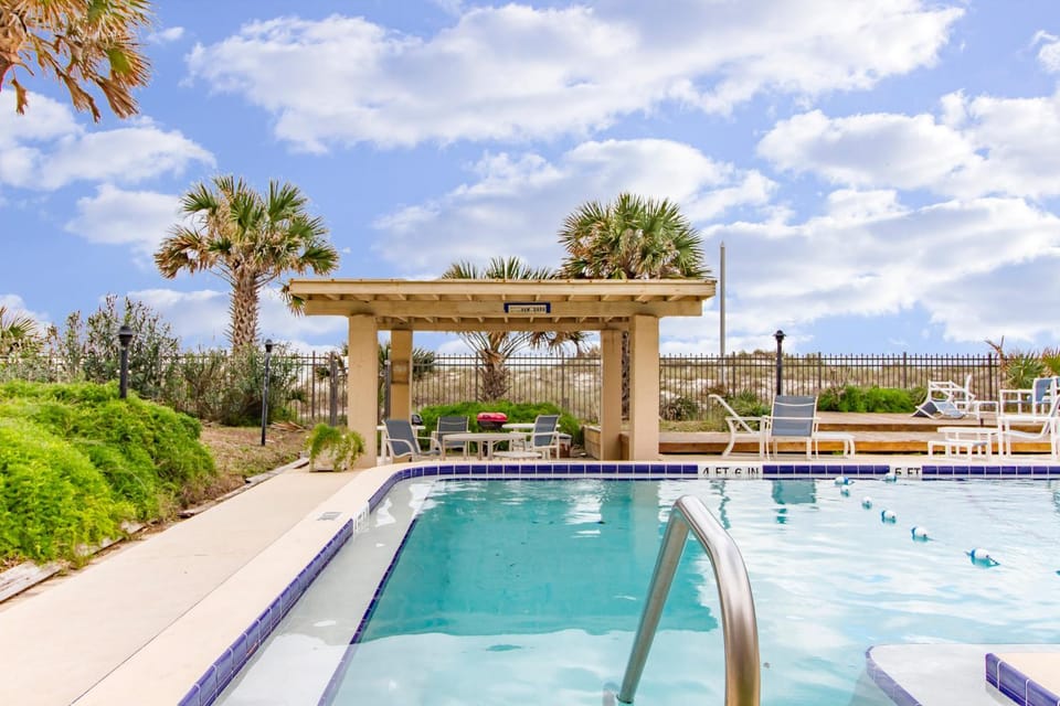 Patio, Garden, Seating area, Beach, Swimming pool
