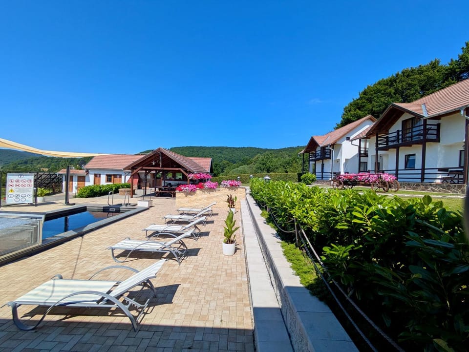 Property building, Natural landscape, Swimming pool, Family, Family