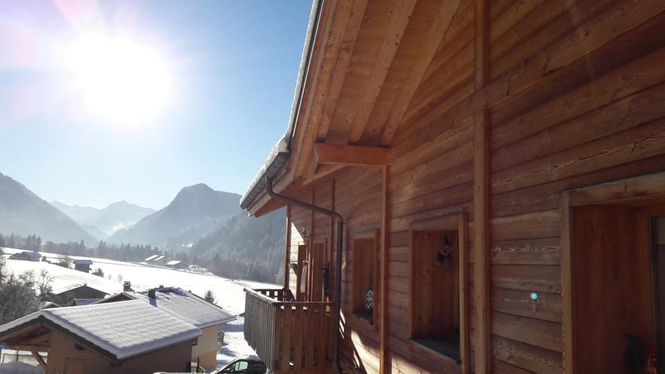 Property building, Winter, Mountain view
