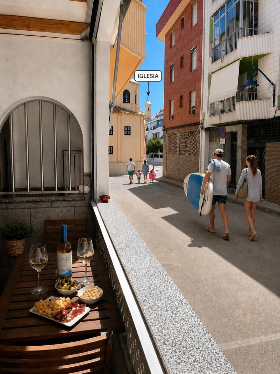 View (from property/room), Balcony/Terrace, Quiet street view