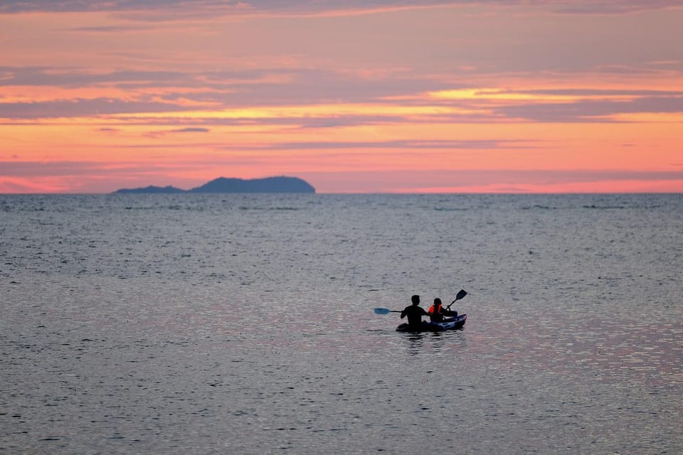 Natural landscape, Beach, Beach, Canoeing, Sunset