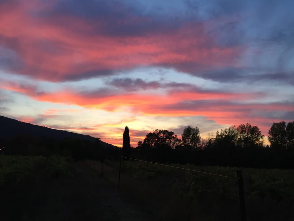Natural landscape, Mountain view, Sunset