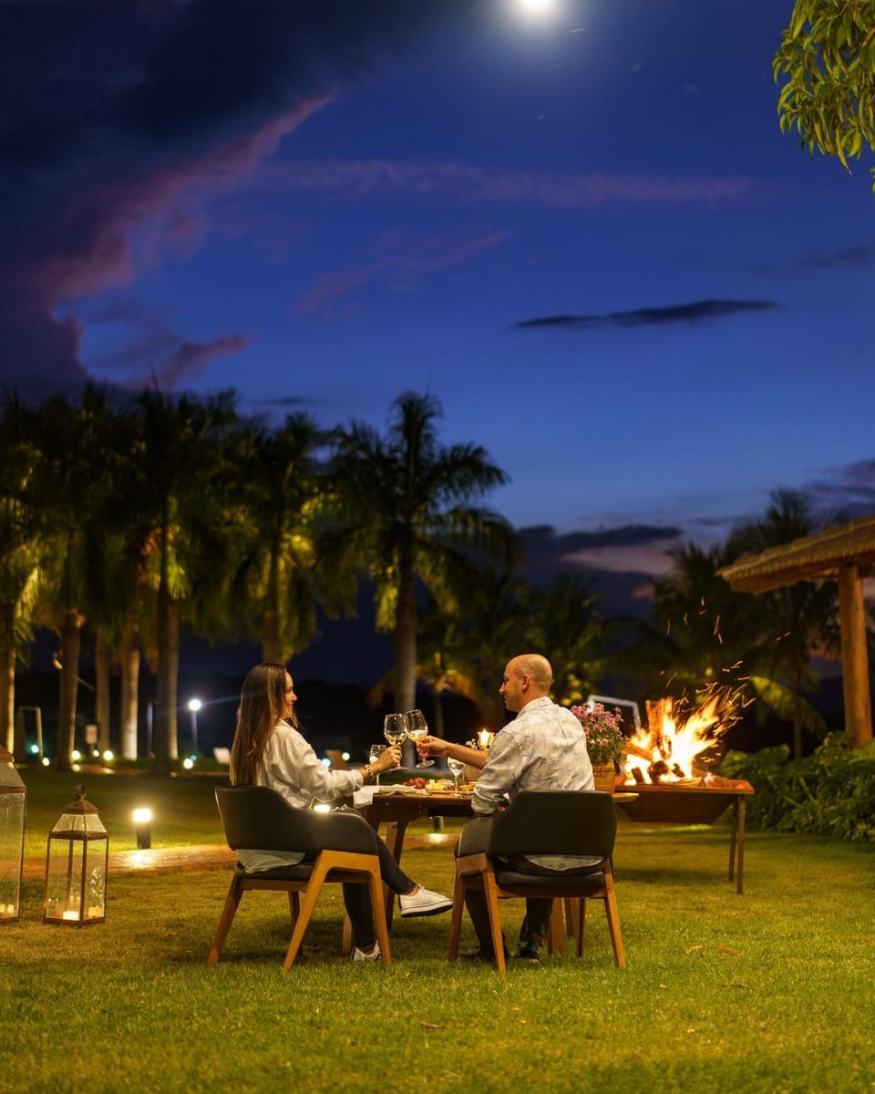 Night, Garden, Food and drinks, Garden view