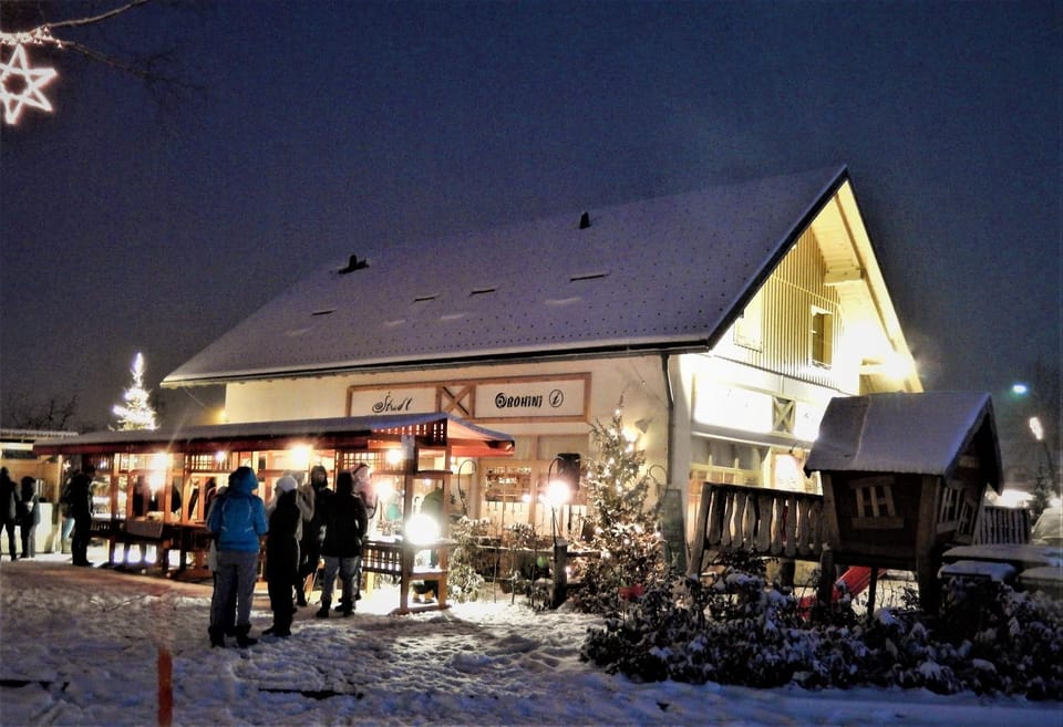 Property building, Night, People, Winter