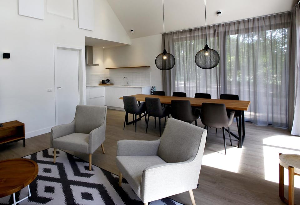 Living room, kitchen