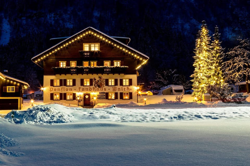 Property building, Winter, Mountain view