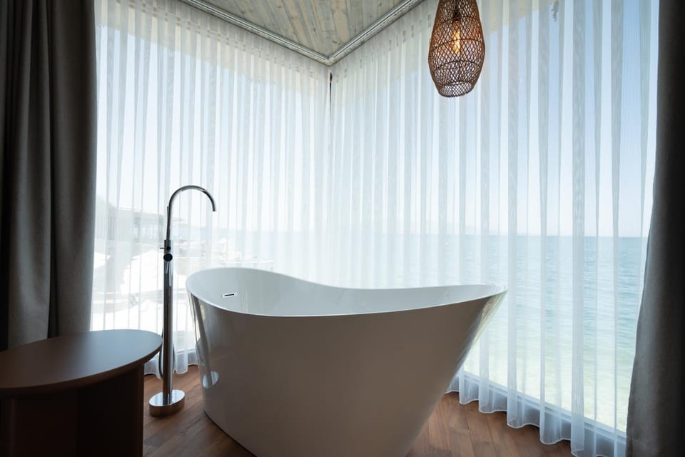 Property building, Sea view, Sunset, Bath