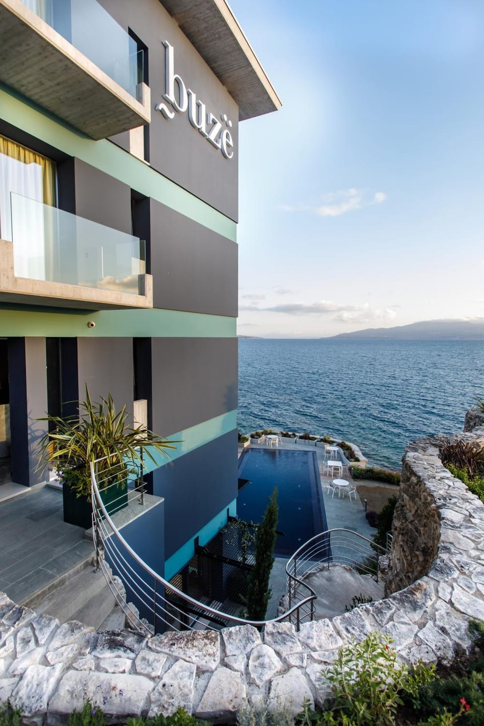 Facade/entrance, Day, Property logo or sign, Summer, Decorative detail, Beach, On site, Pool view, Sea view, Swimming pool