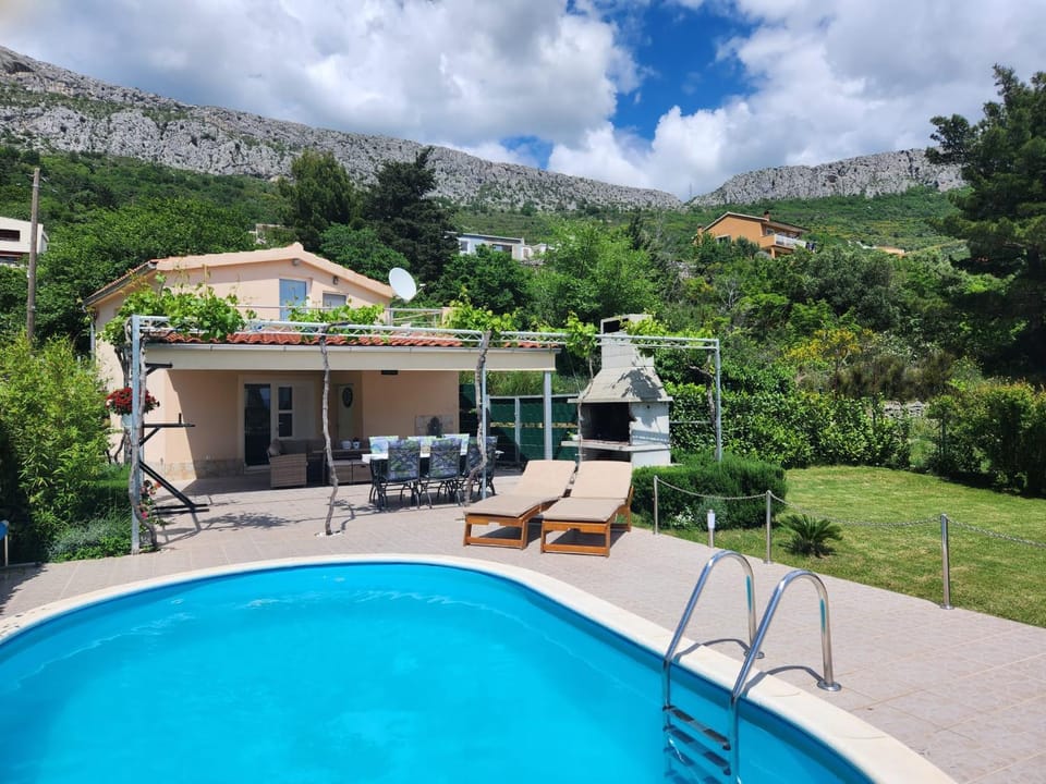 Property building, Patio, Pool view, Swimming pool
