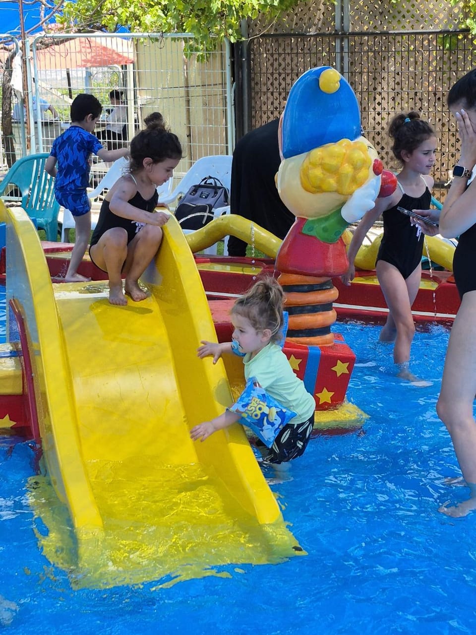 Swimming pool, young children
