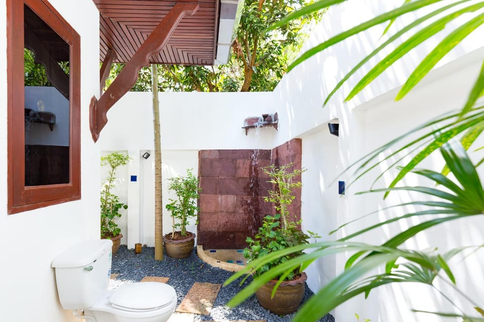 Shower, Day, Bathroom, Garden view