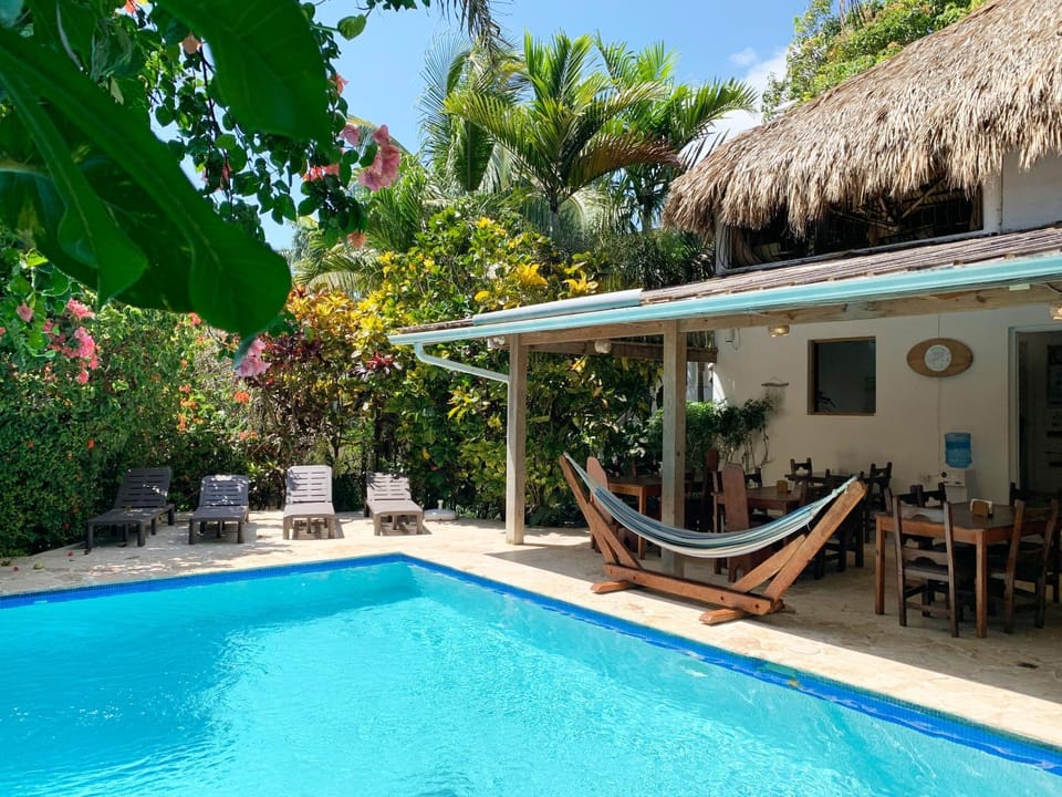 Pool view, Swimming pool, sunbed