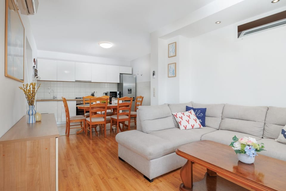 Living room, kitchen