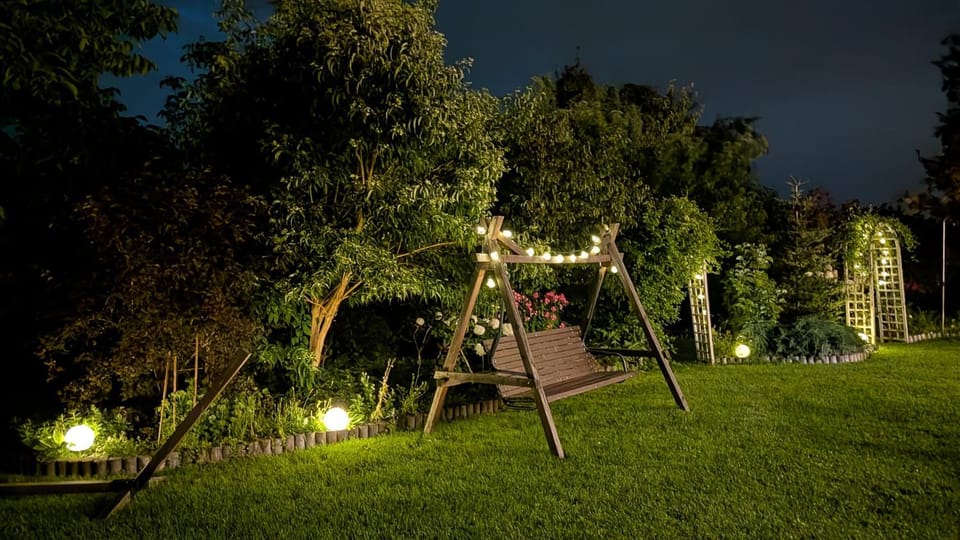 Spring, Night, Natural landscape, Garden, Garden view
