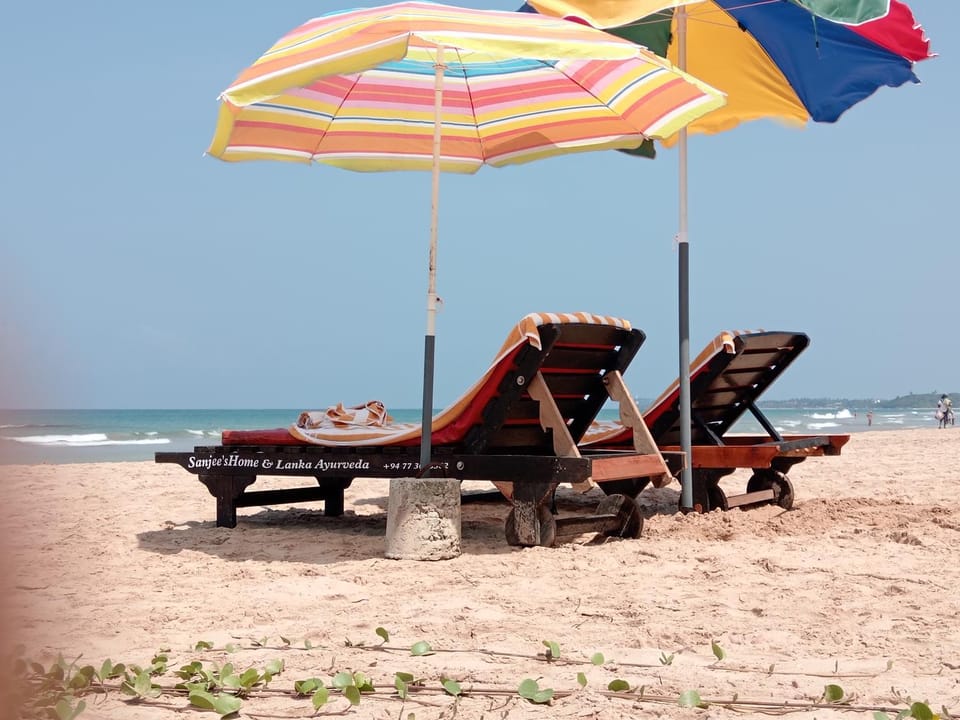 Beach, Sea view, sunbed