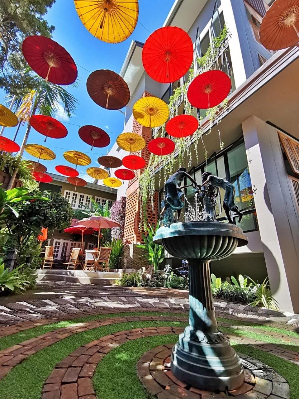 Patio, Seating area, Garden view